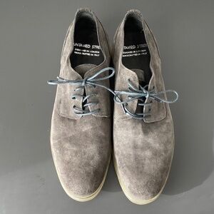Untamed Street Gray Suede Men's Shoes 44 (US 10) Made in Italy Street Business